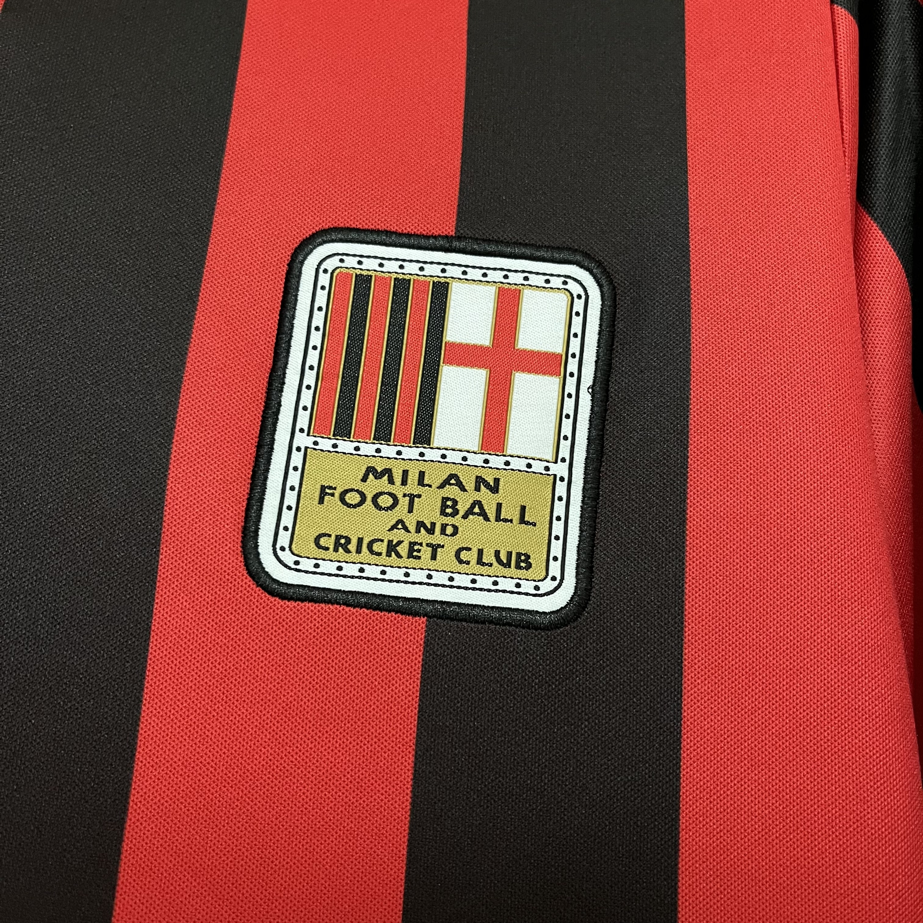 AC Milan Mens Long Sleeve 125th Anniversary Red/Black Jersey