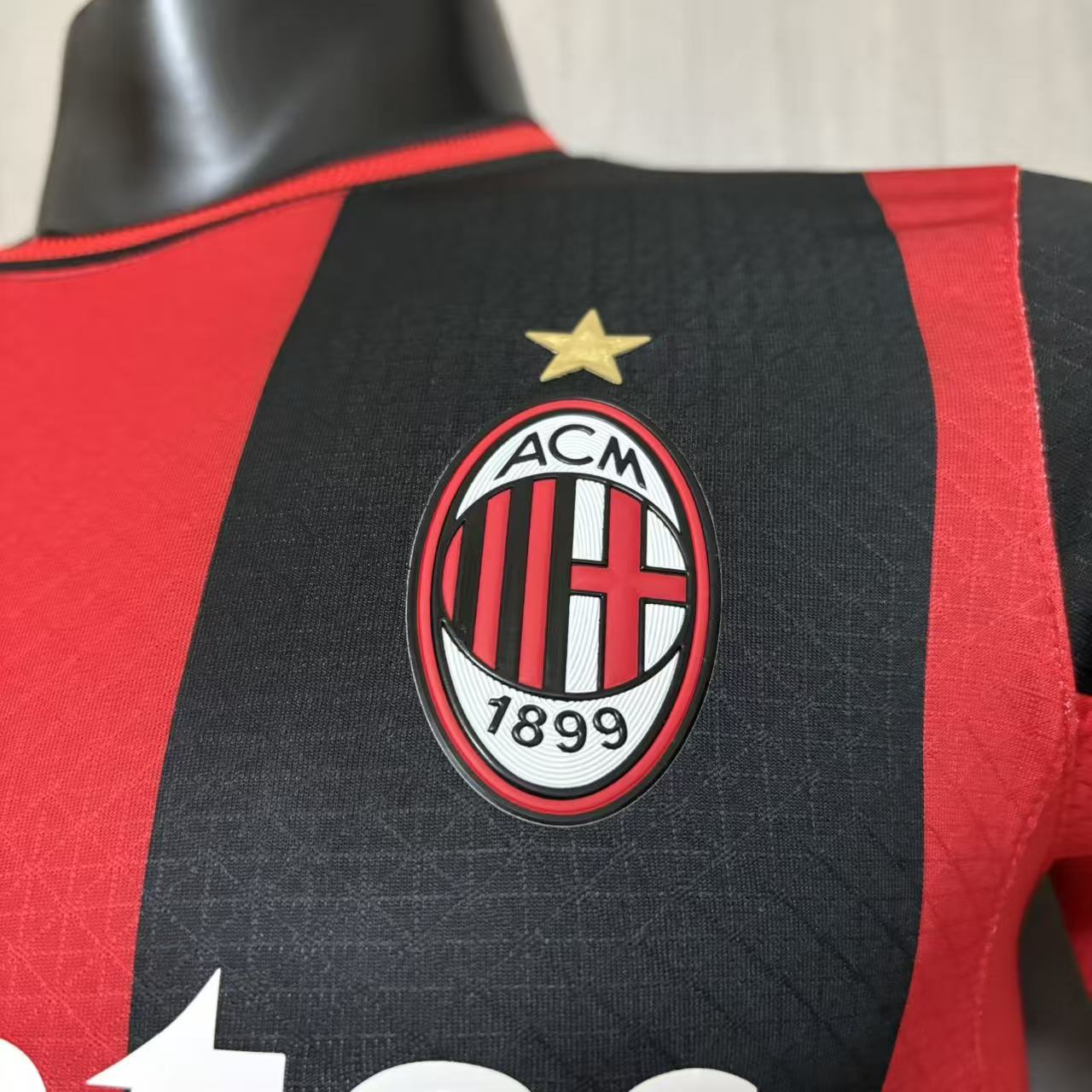 AC Milan Mens Player Version Home Jersey