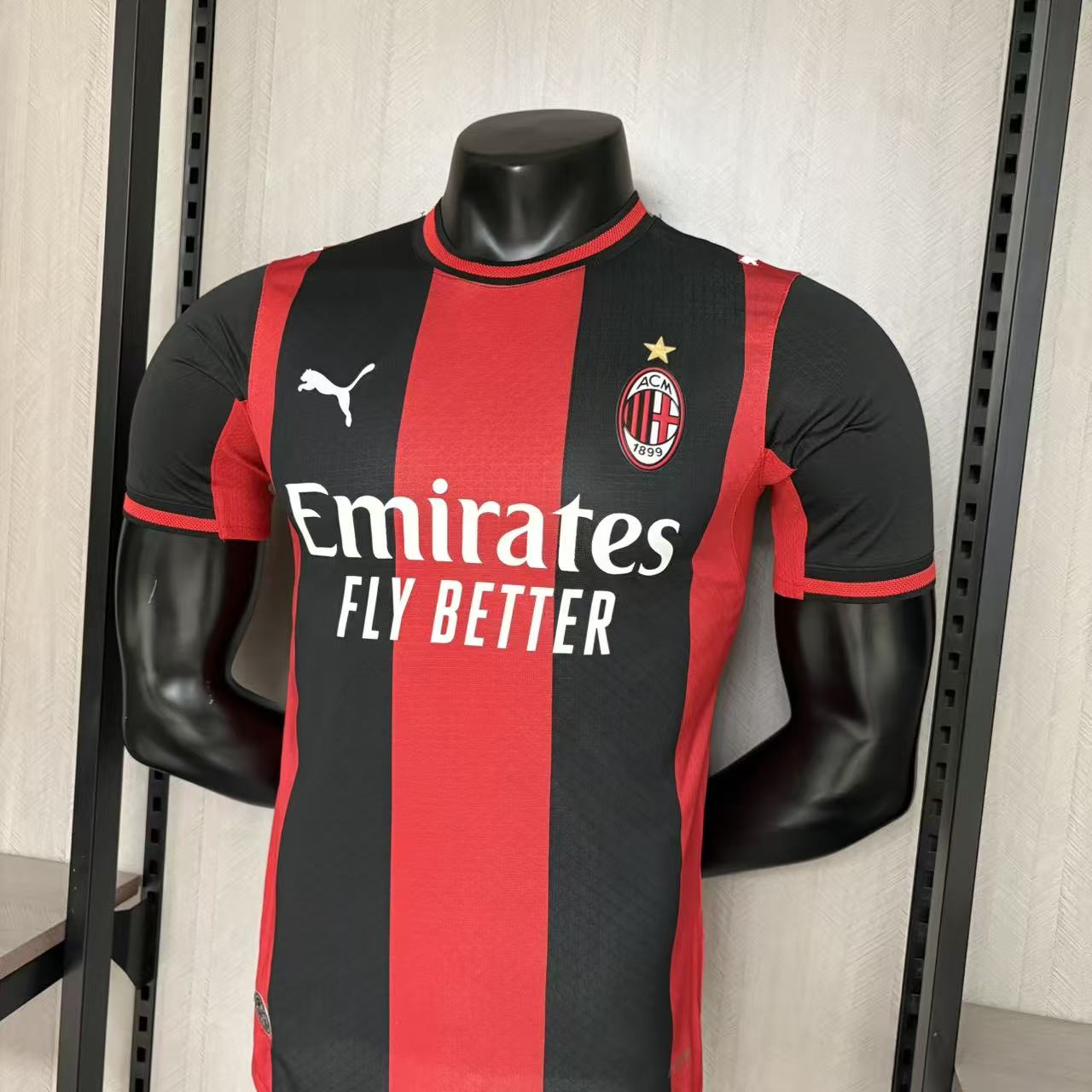 AC Milan Mens Player Version Home Jersey