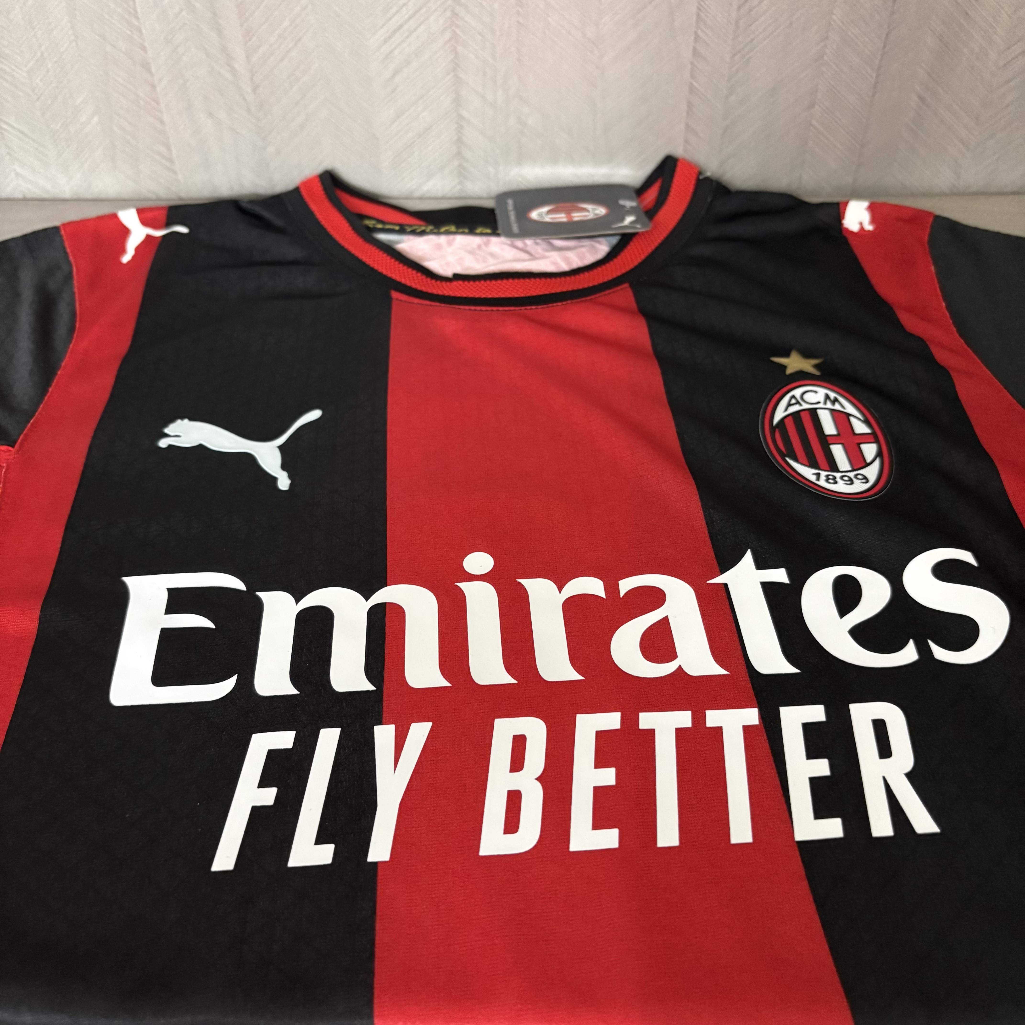 AC Milan Mens Player Version Home Jersey