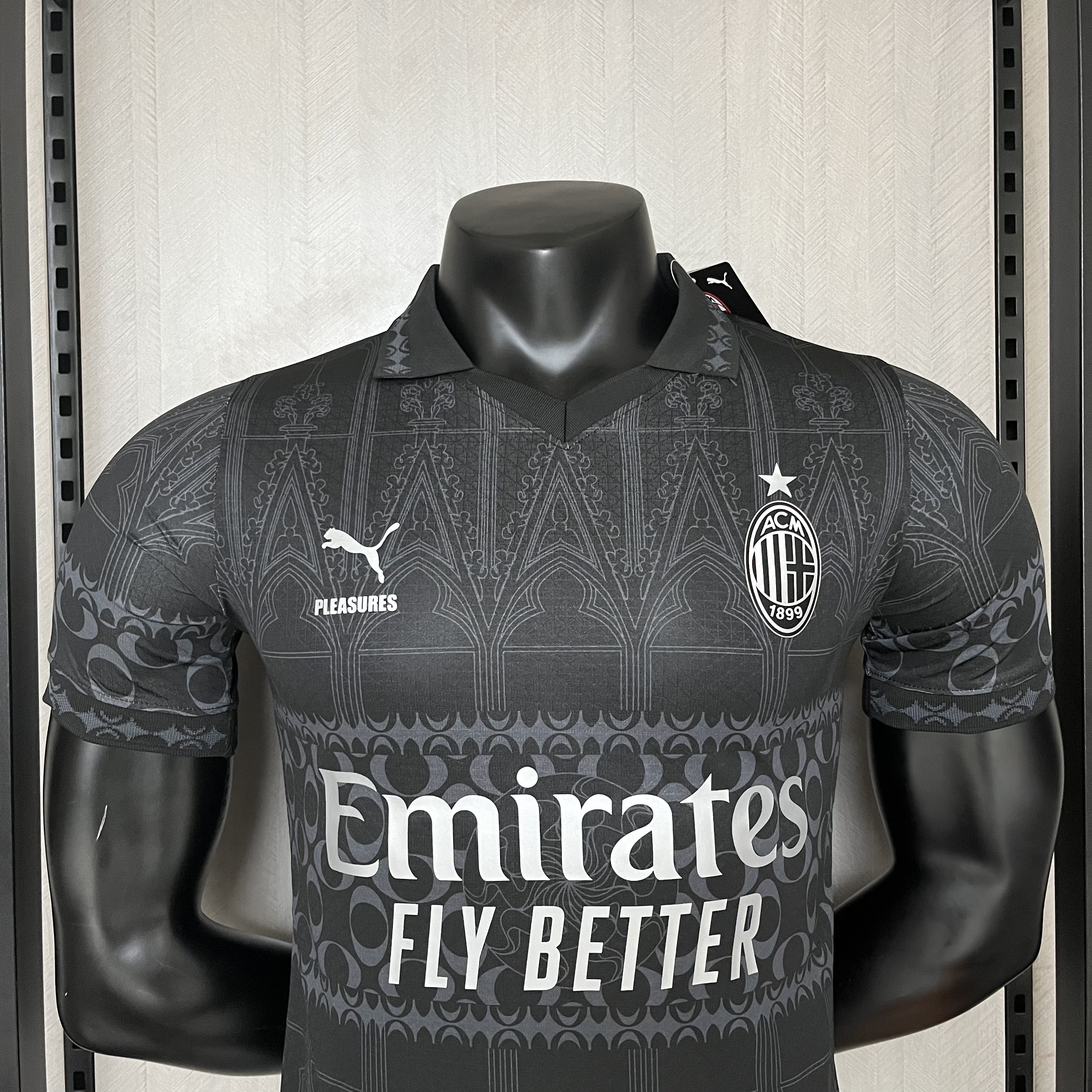AC Milan Mens Player Version Joint Edition Jersey