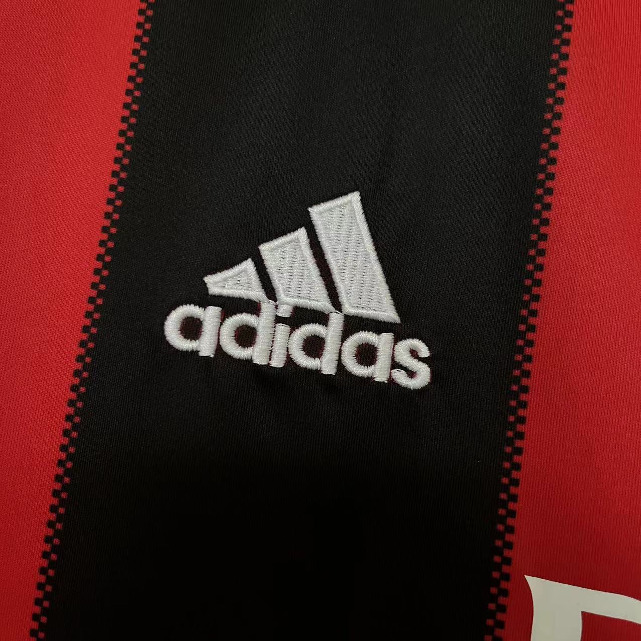 AC Milan Mens Retro Long Sleeve Home Jersey