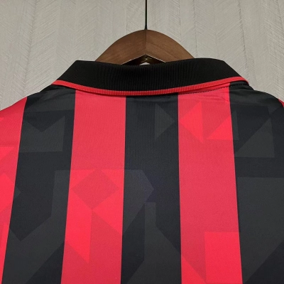 AC Milan Mens Retro Long Sleeve Home Jersey 02