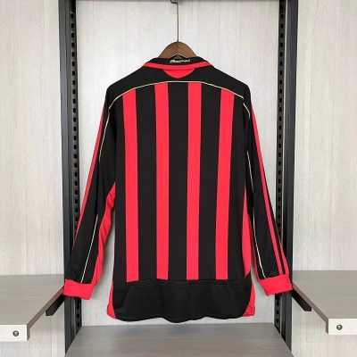 AC Milan Mens Retro Long Sleeve Home Jersey 02