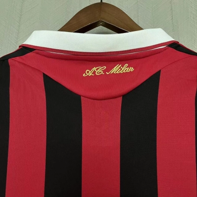 AC Milan Mens Retro Long Sleeve Home Jersey 02