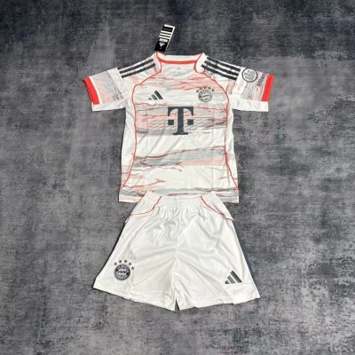 Bayern Munich 2025/26 Kids Away Jersey 01