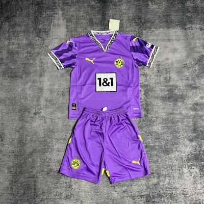 Borussia Dortmund 2025/26 Kids Purple Jersey 01