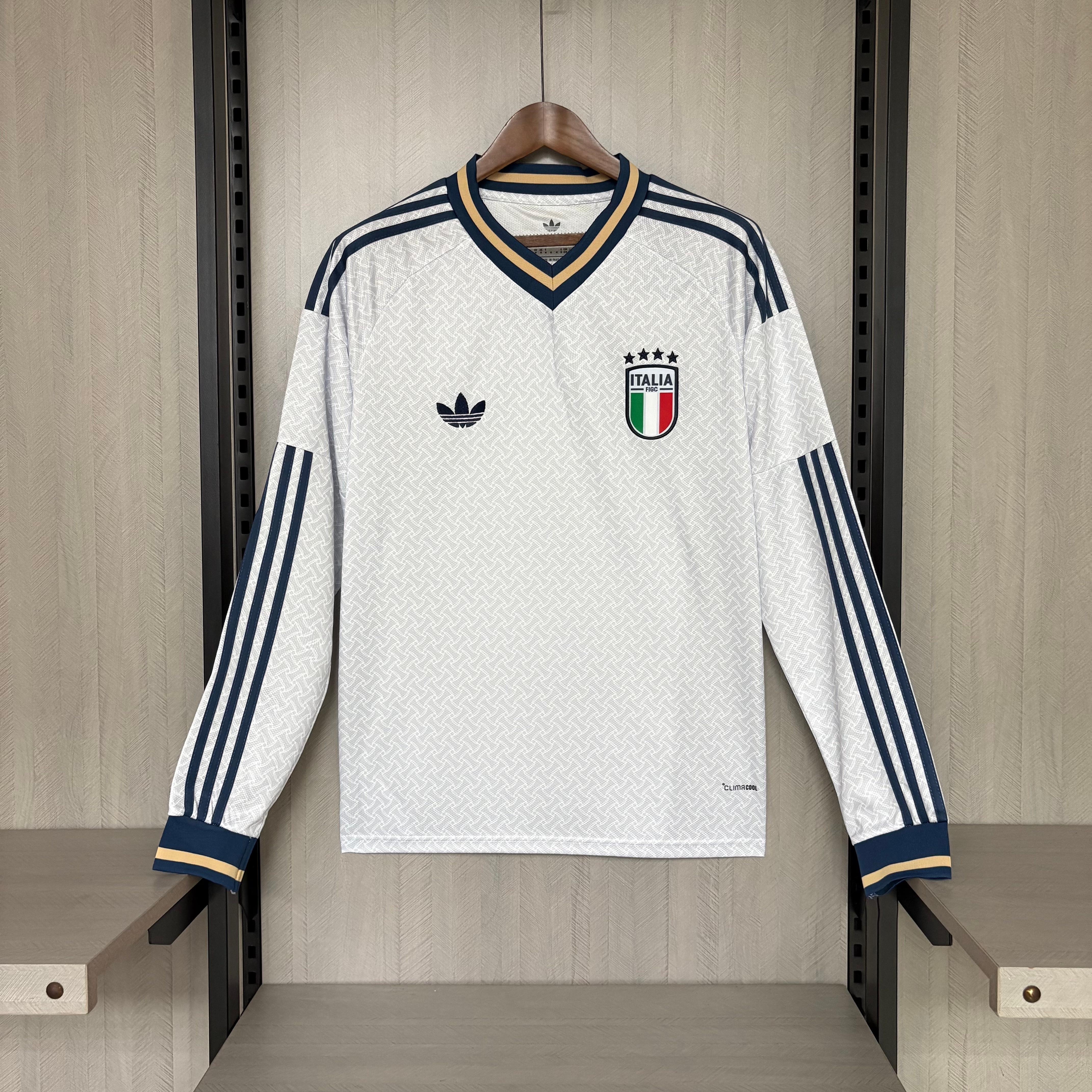 Italy Mens Long Sleeve Away Jersey