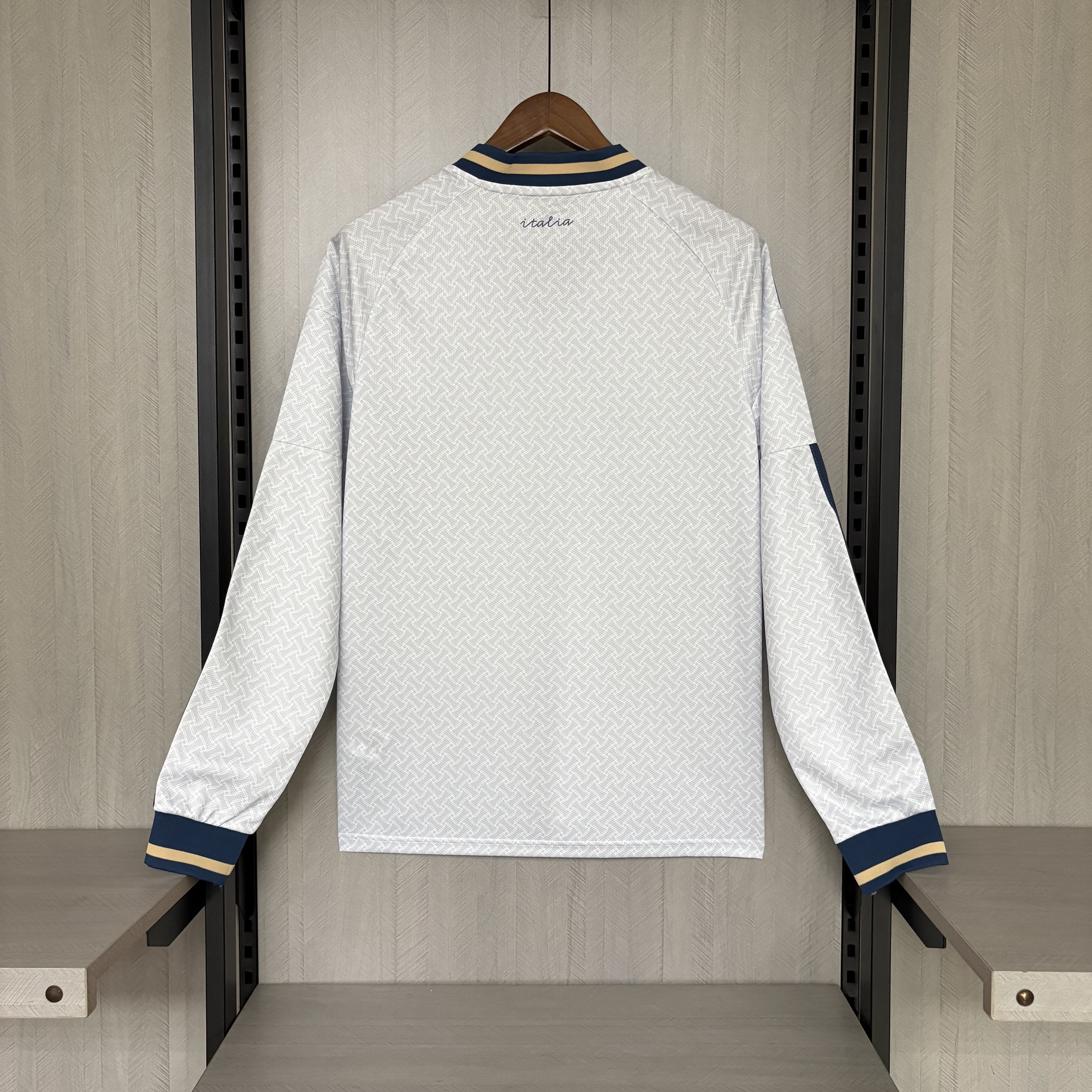 Italy Mens Long Sleeve Away Jersey