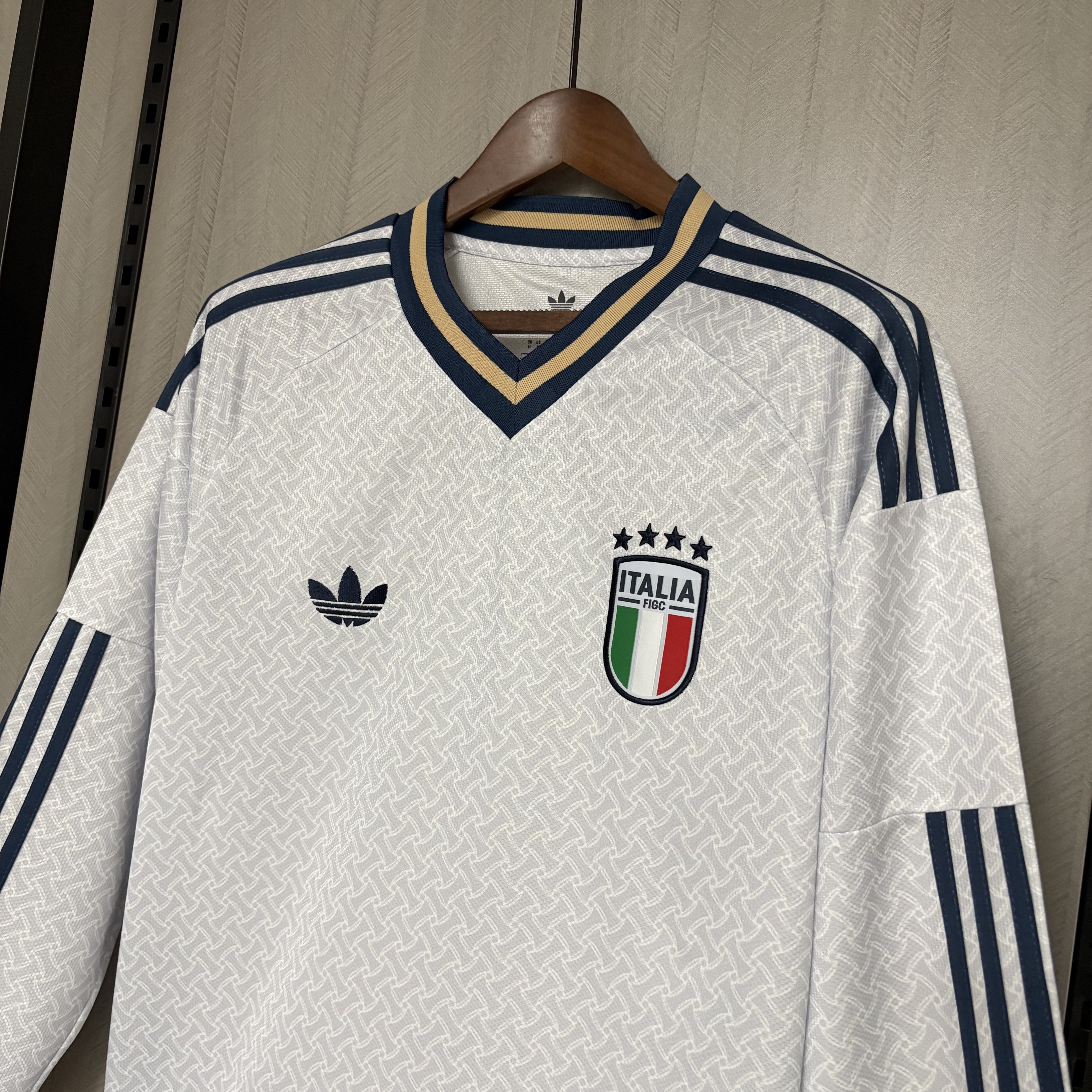 Italy Mens Long Sleeve Away Jersey