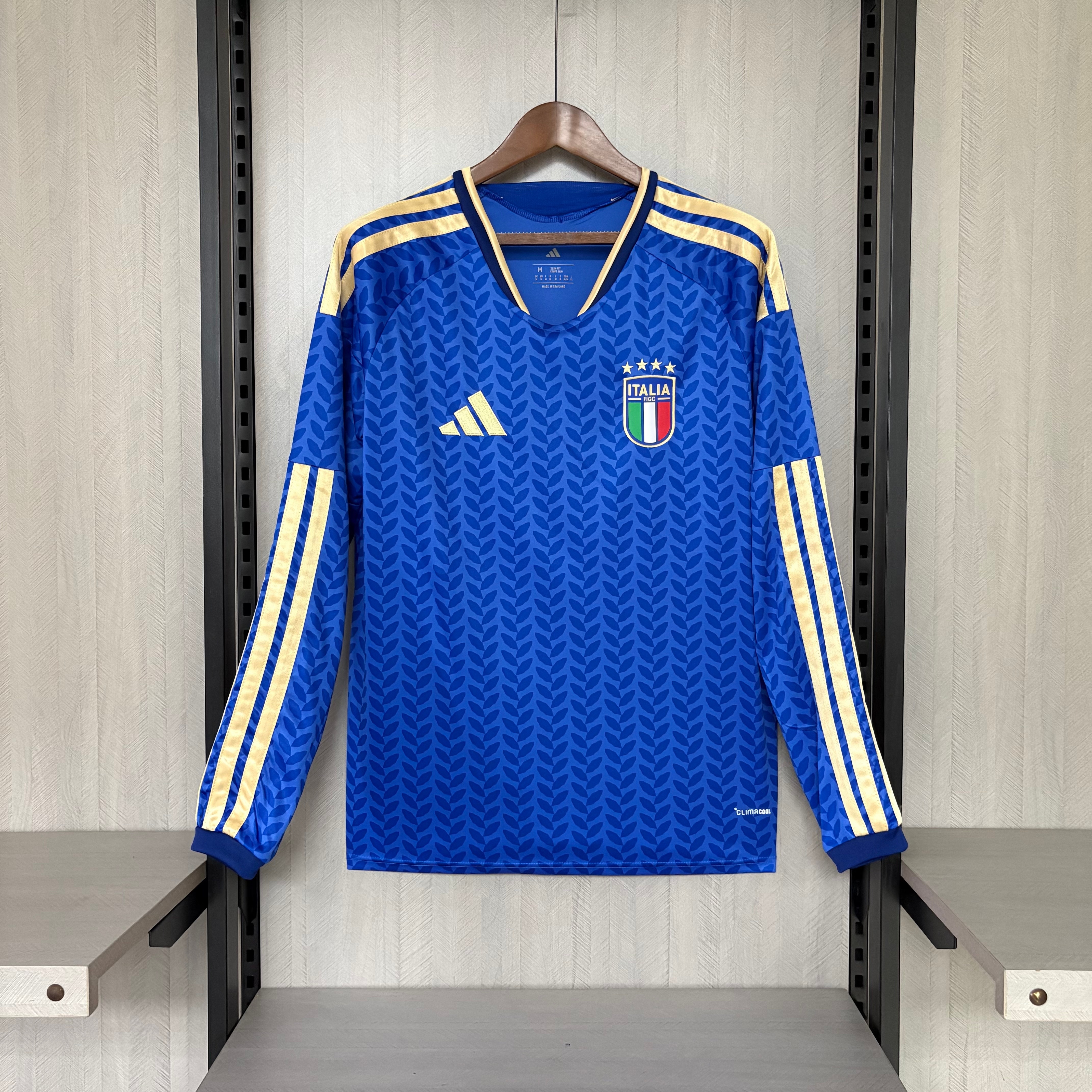 Italy Mens Long Sleeve Home Jersey