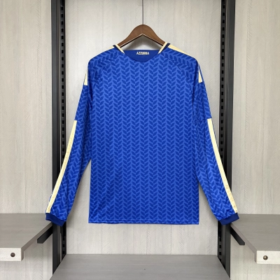 Italy Mens Long Sleeve Home Jersey 02
