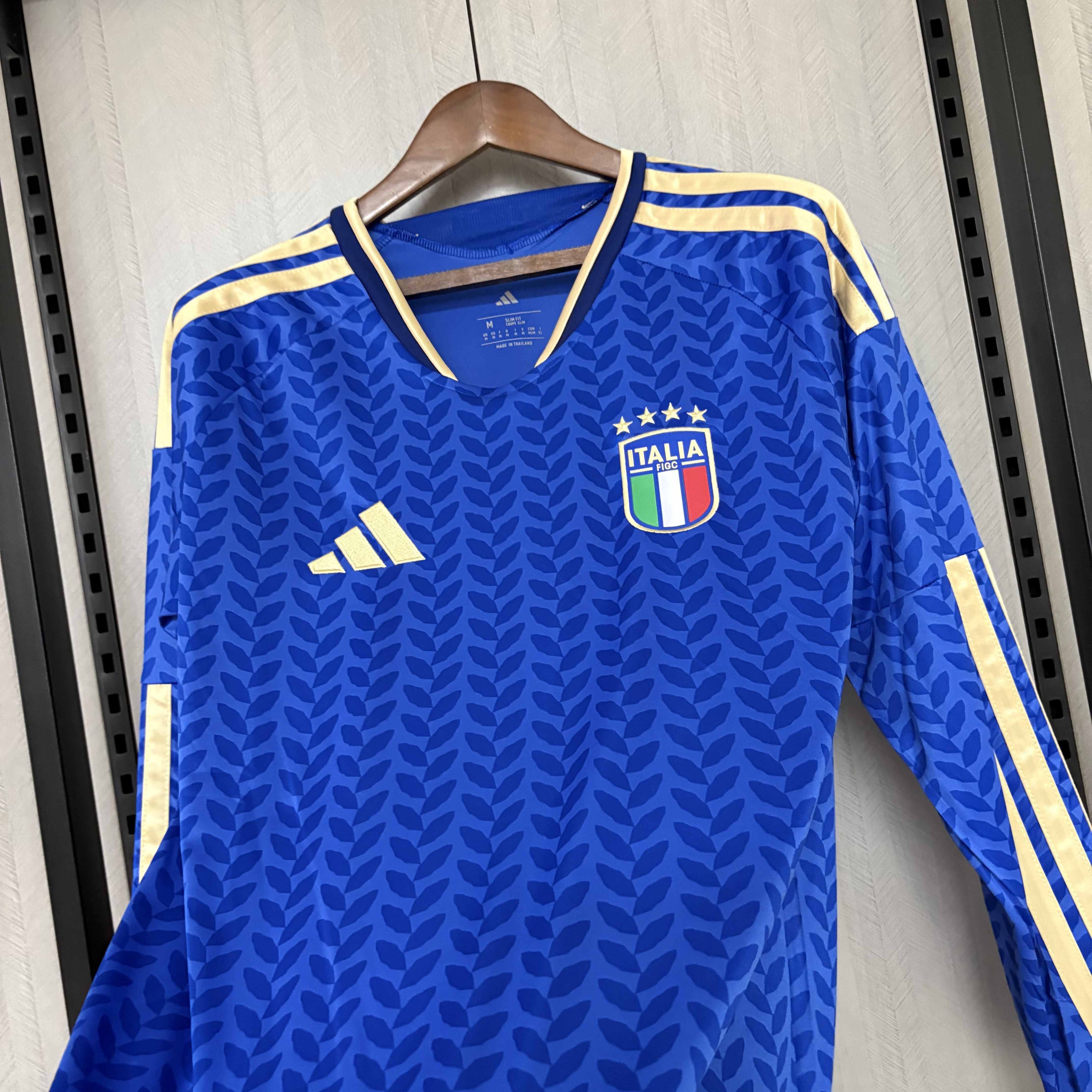 Italy Mens Long Sleeve Home Jersey