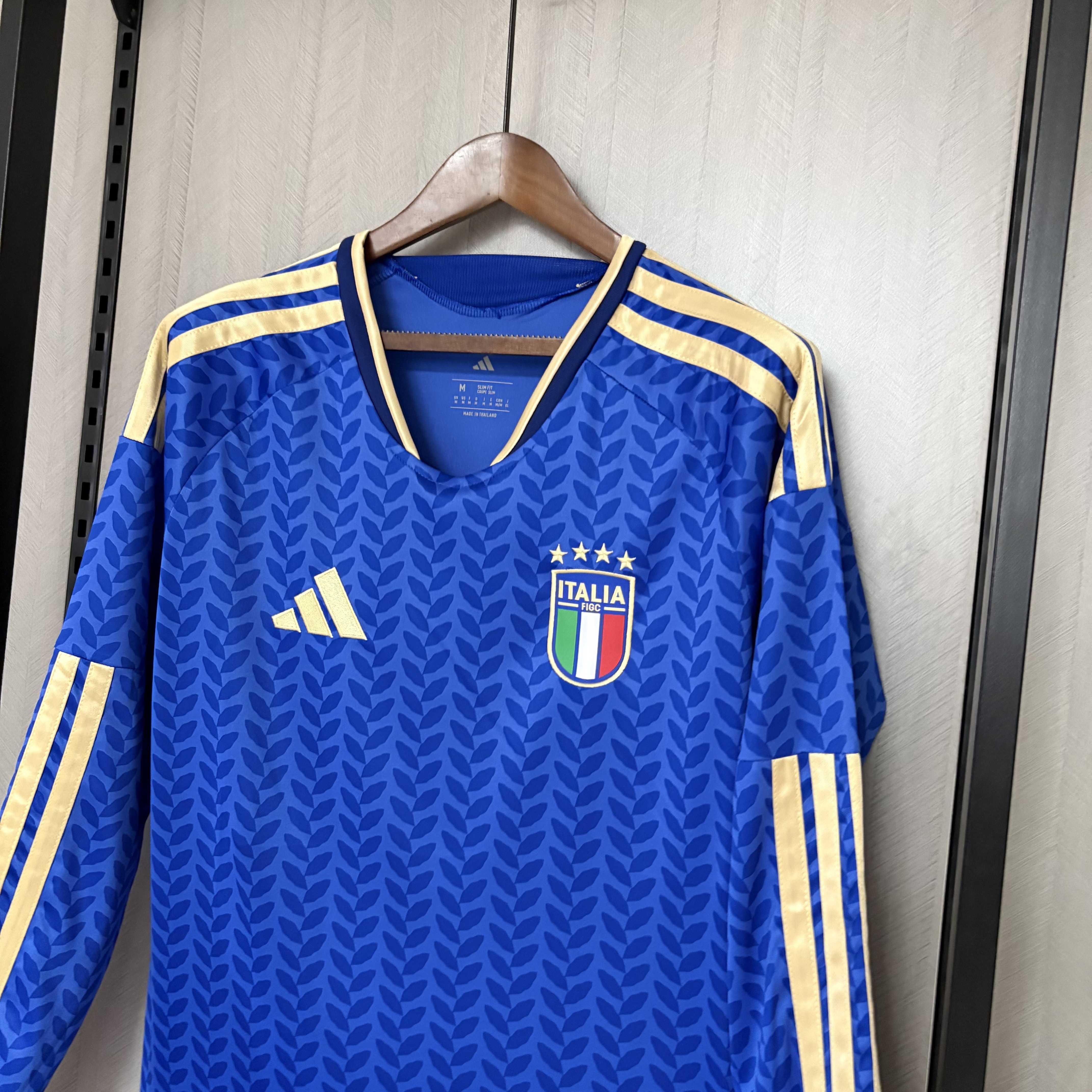 Italy Mens Long Sleeve Home Jersey