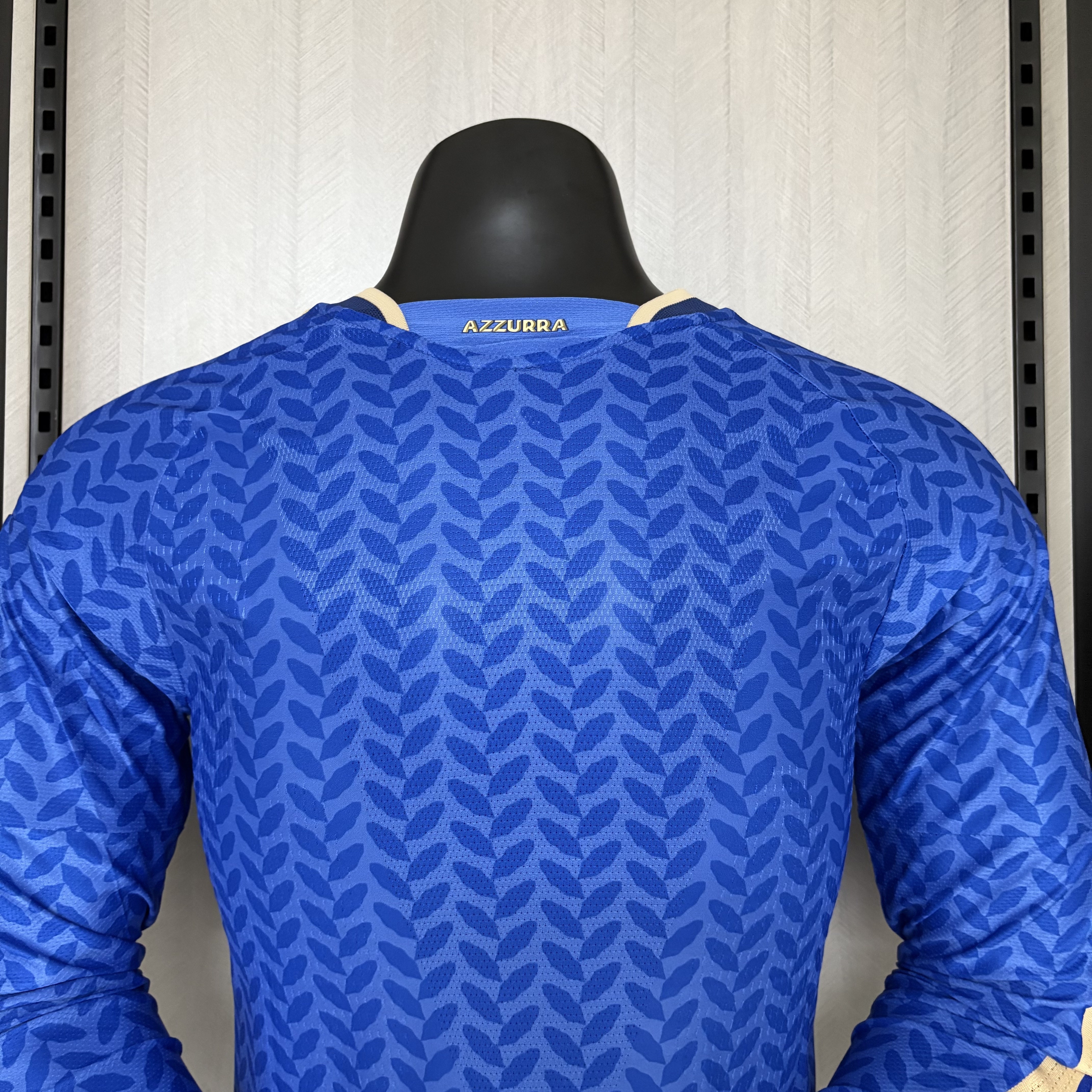Italy Mens Player Version Long Sleeve Home Jersey
