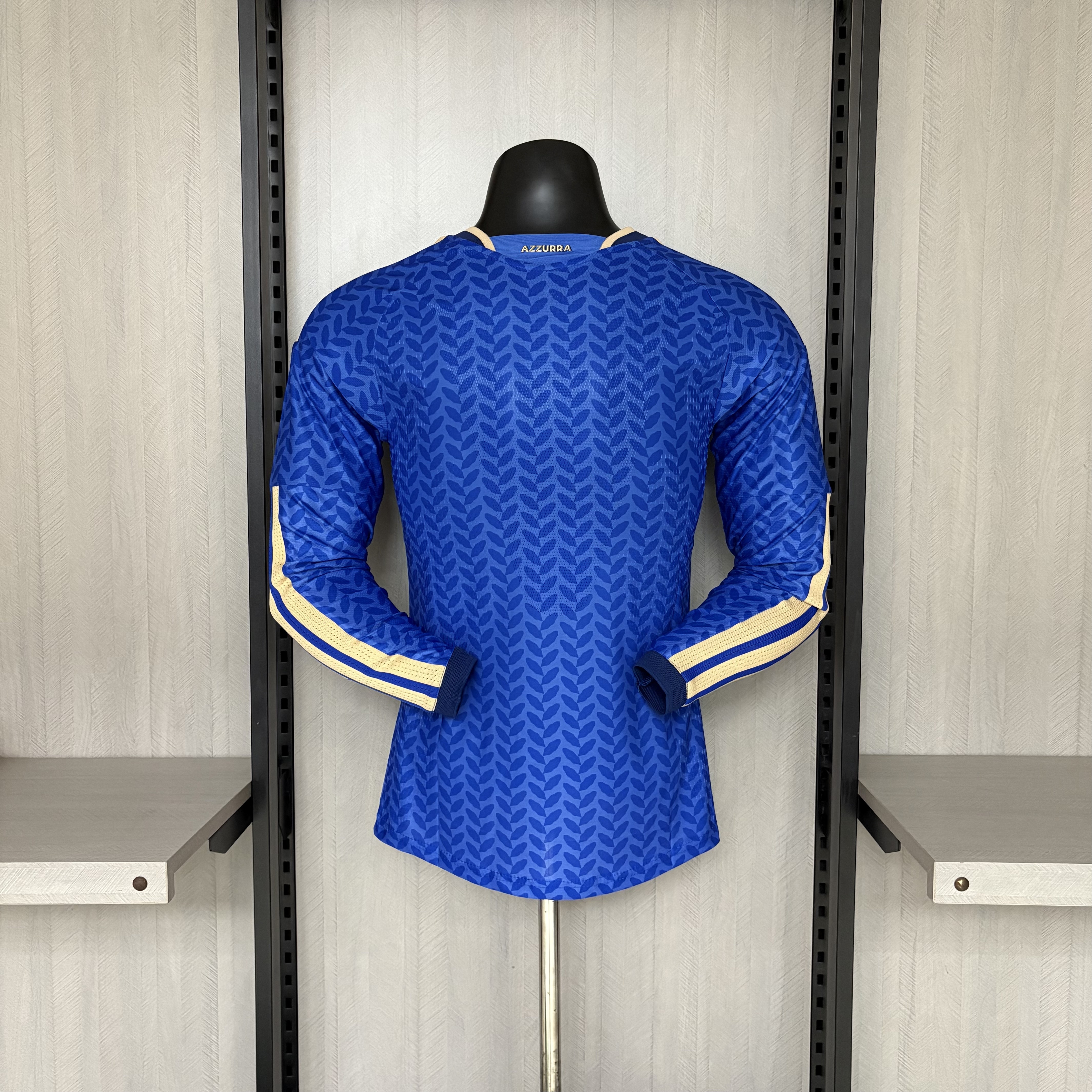 Italy Mens Player Version Long Sleeve Home Jersey