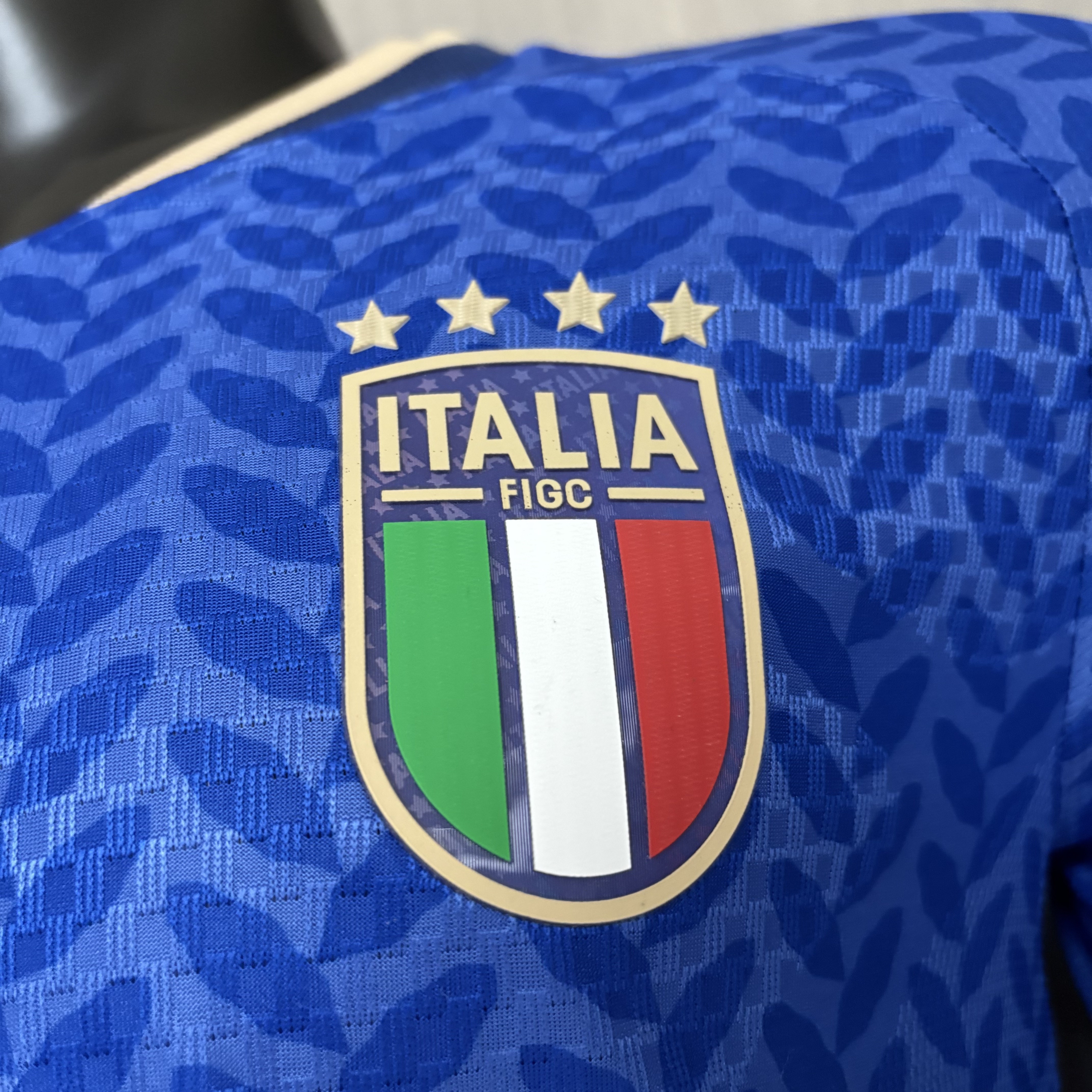 Italy Mens Player Version Long Sleeve Home Jersey