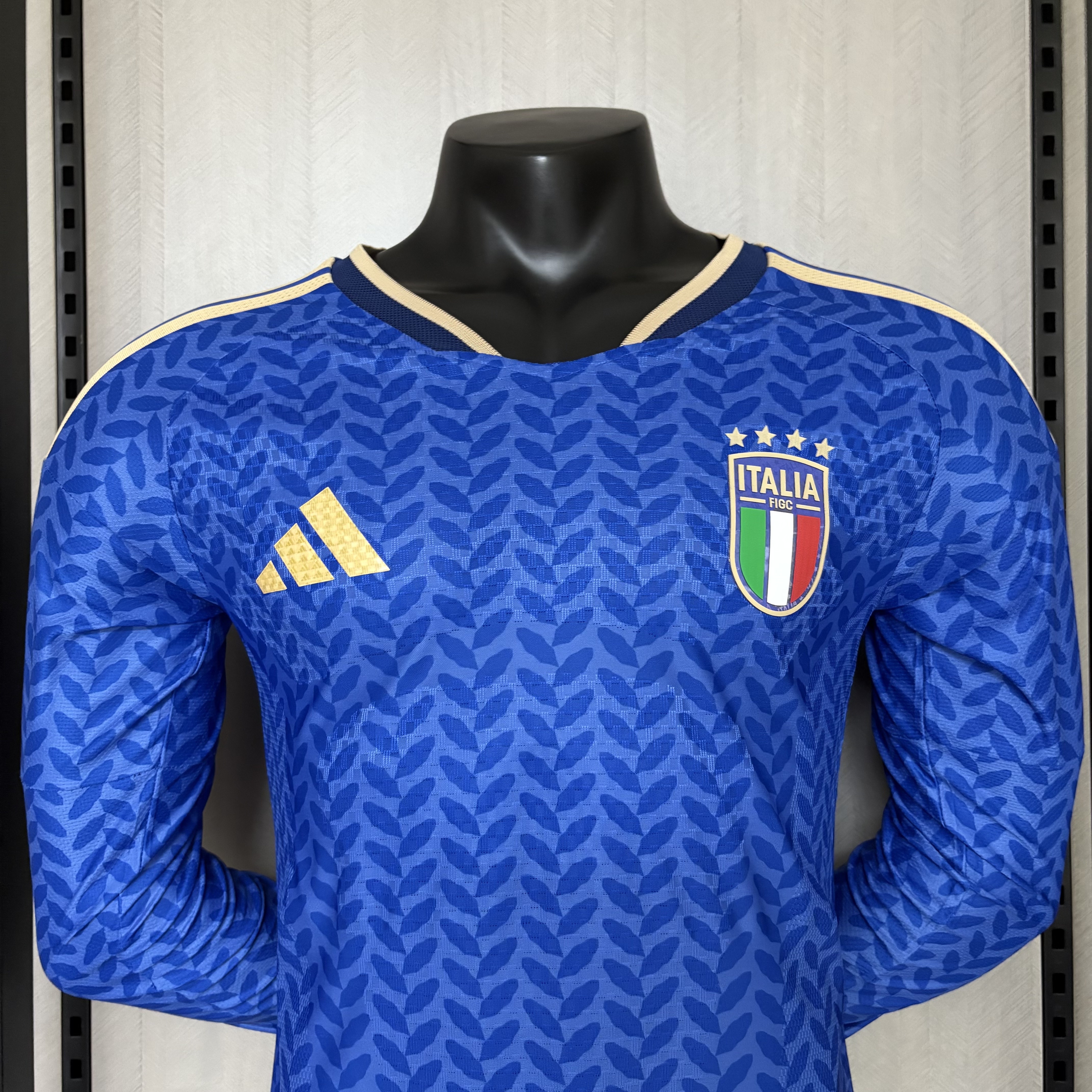 Italy Mens Player Version Long Sleeve Home Jersey