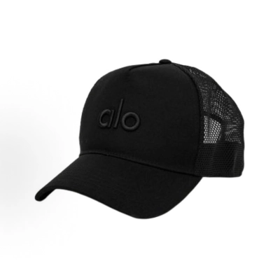 Alo Yoga District Trucker Hat Black 01