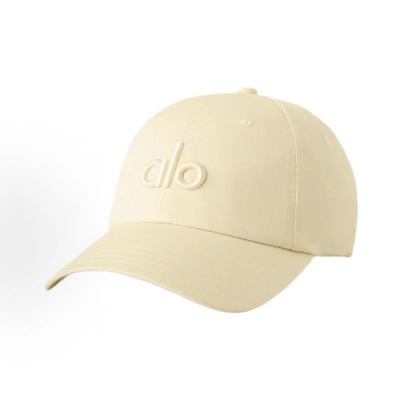 Alo Yoga Off-Duty Cap Candlelight Yellow 01