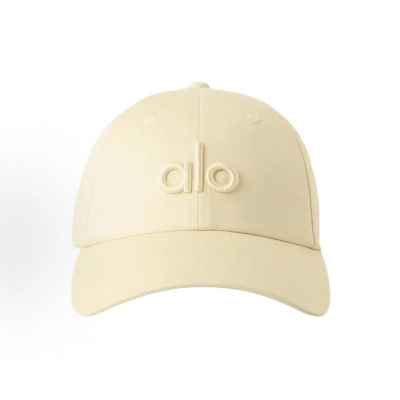 Alo Yoga Off-Duty Cap Candlelight Yellow 02