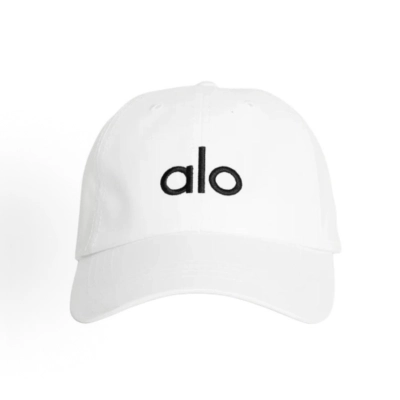 Alo Yoga Off-Duty Cap White Black 01