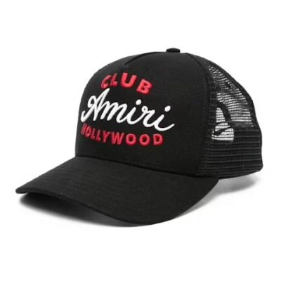 AMIRI Club Amiri Trucker Cap Black 01
