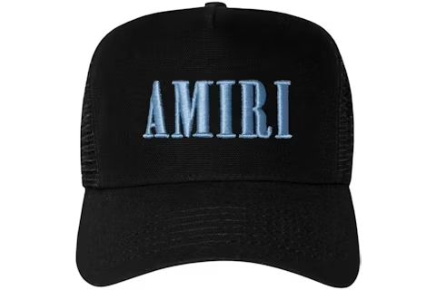 AMIRI Core Logo Trucker Cap Black/Dusty Blue