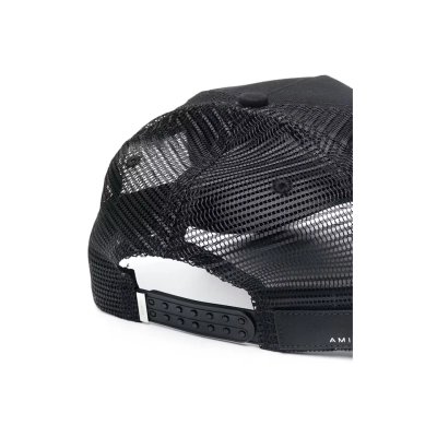 AMIRI Logo Trucker Hat Black/White 02