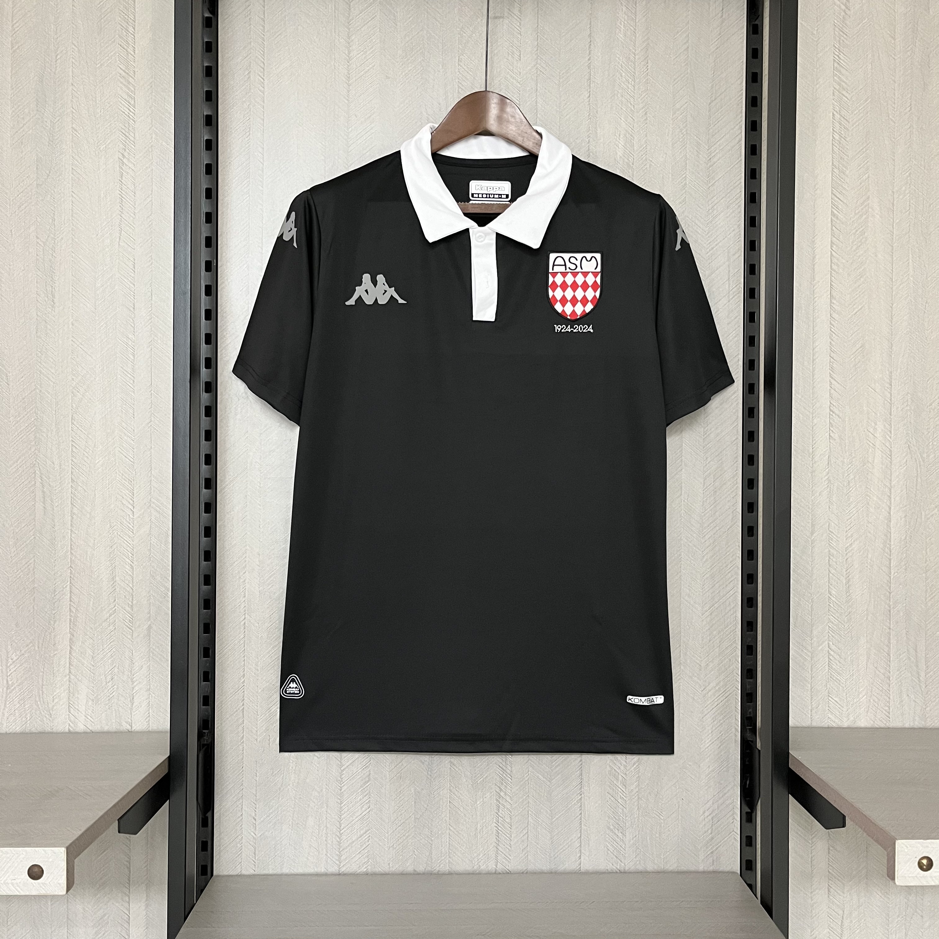 AS Monaco 2025/26 Mens Black 100th Anniversary Jersey