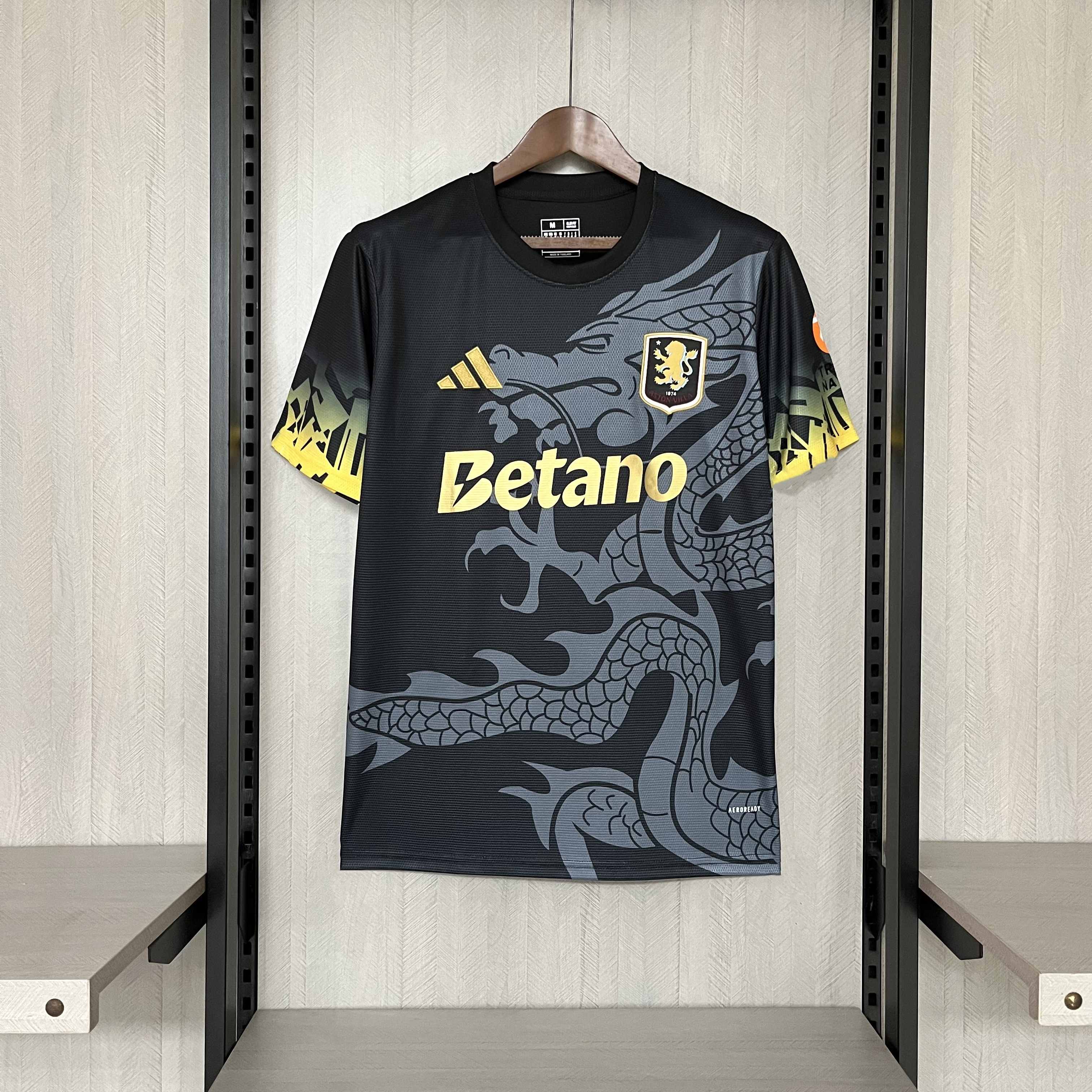 Aston Villa 2025/26 Mens Black Jersey
