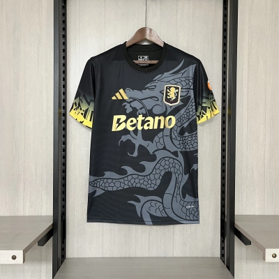 Aston Villa 2025/26 Mens Black Jersey 01