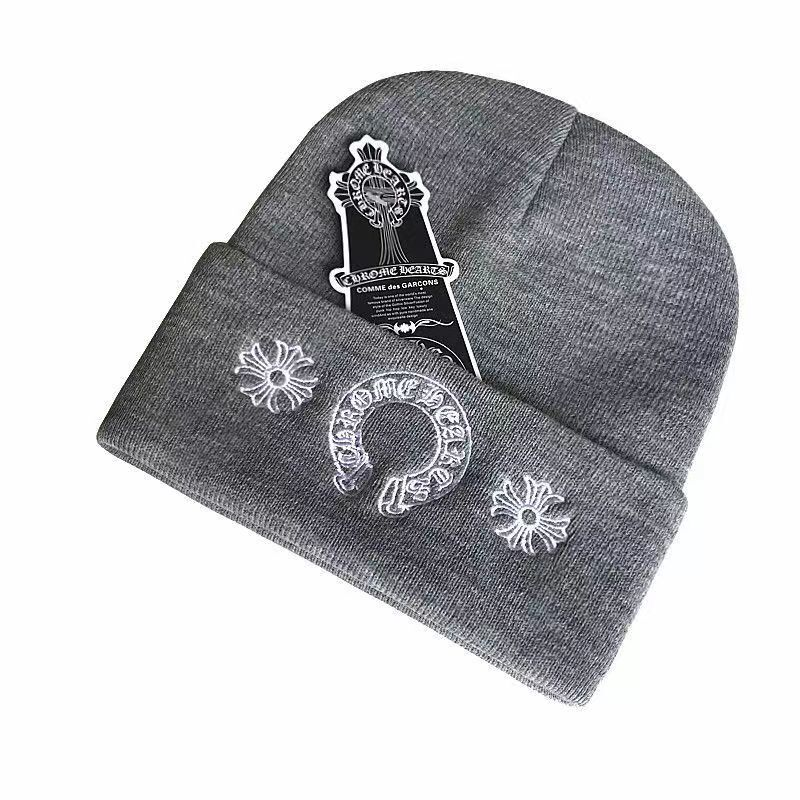 Chrome Hearts Horse Shoe Beanie Gray