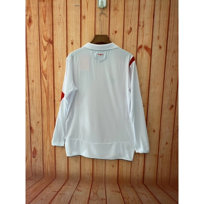 England 2006 Mens Retro Long Sleeve Home Jersey 02