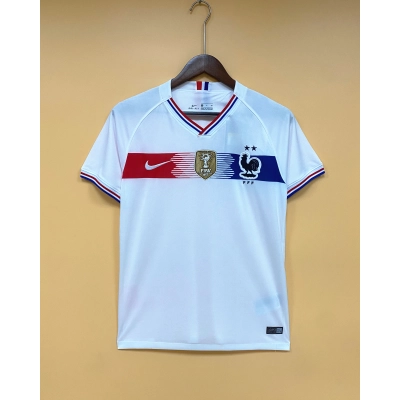 France 2018 Mens Retro White Training Kit 01