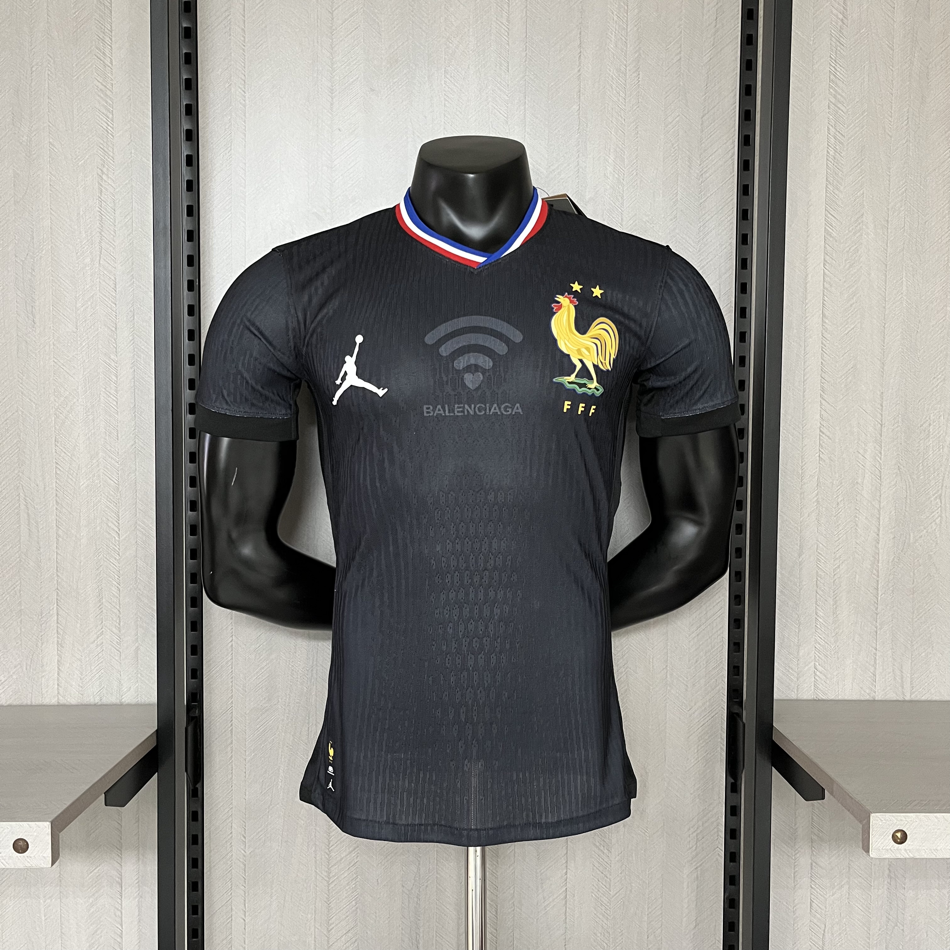 France 2024/25 Mens Player Version Black Jersey