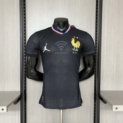 France 2024/25 Mens Player Version Black Jersey 01