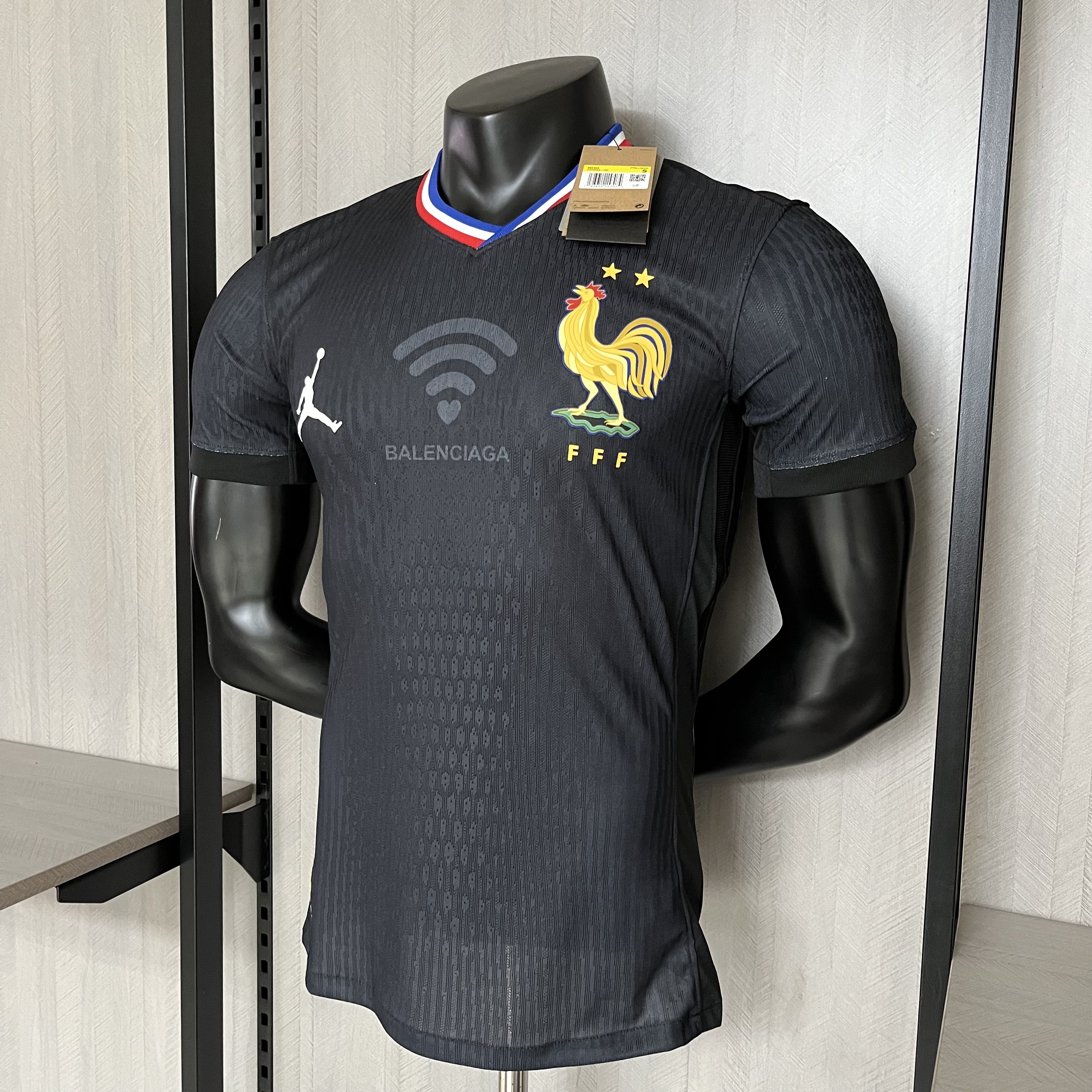 France 2024/25 Mens Player Version Black Jersey