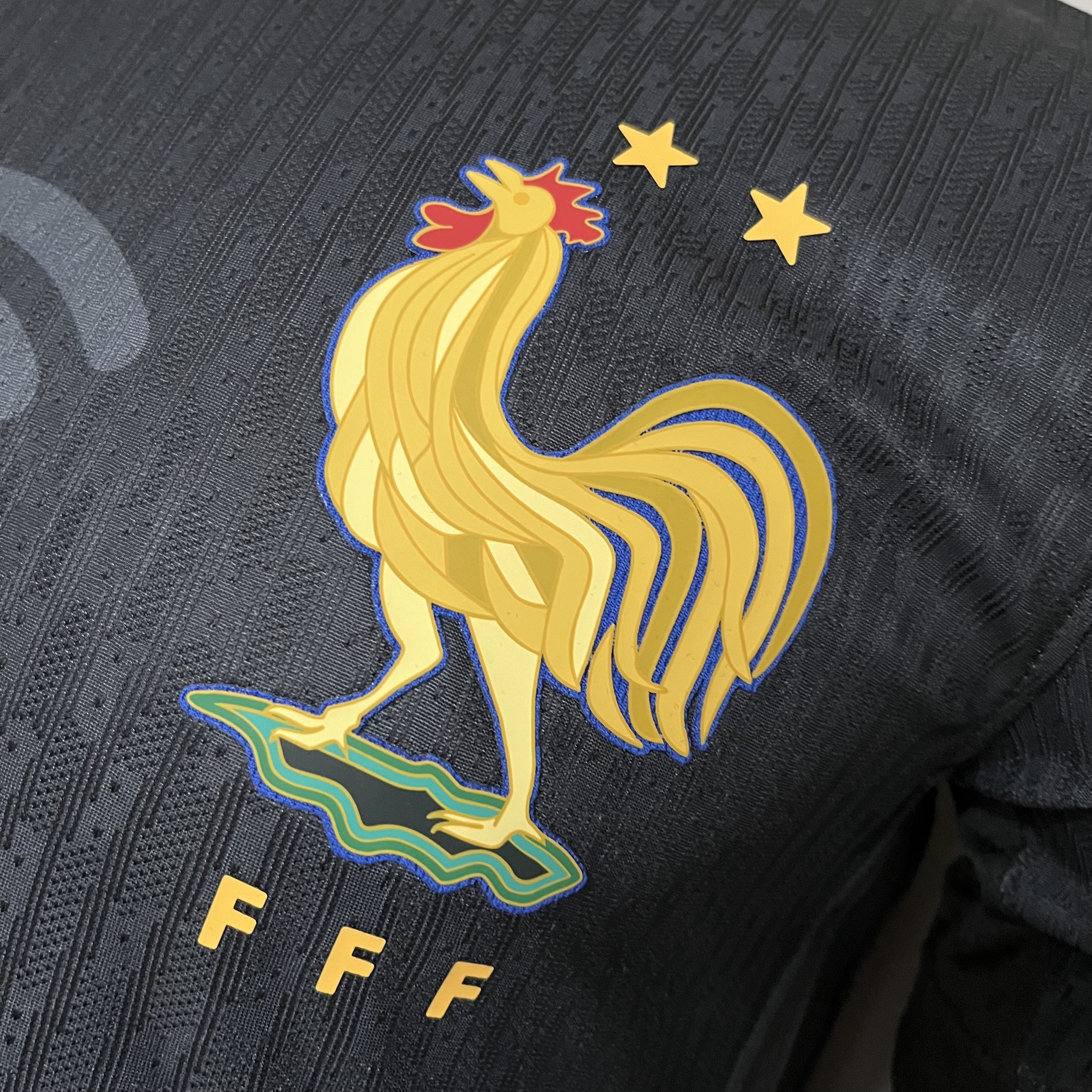 France 2024/25 Mens Player Version Black Jersey