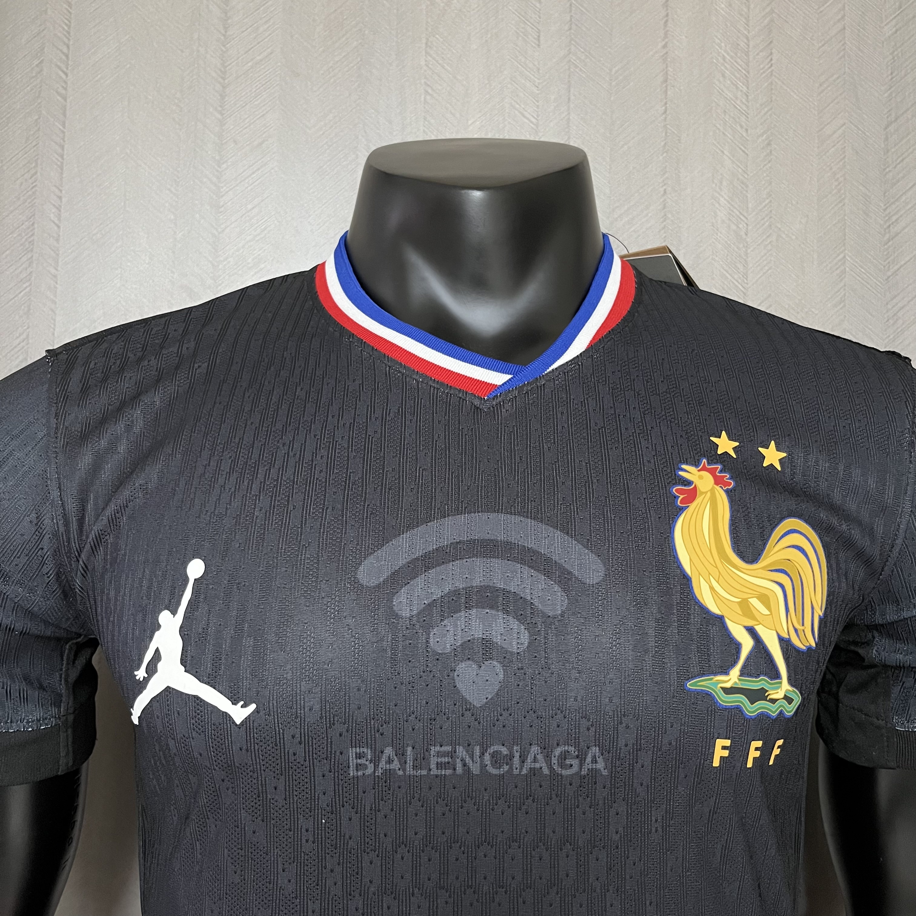 France 2024/25 Mens Player Version Black Jersey