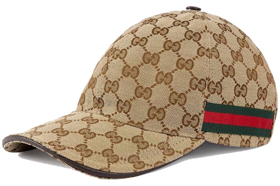 Gucci Original GG Canvas Baseball Hat with Web Beige/Brown