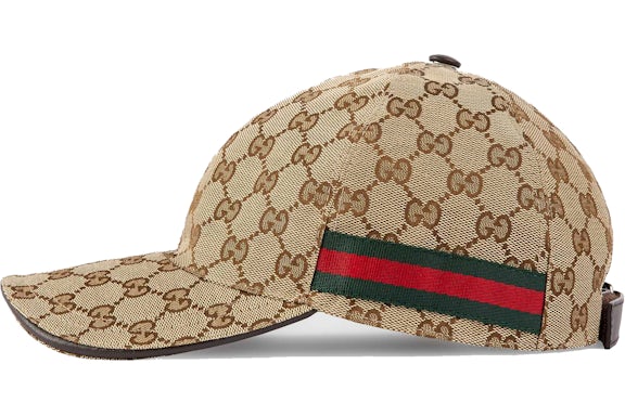 Gucci Original GG Canvas Baseball Hat with Web Beige/Brown