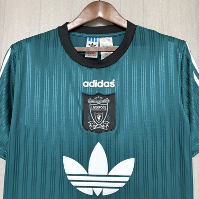 Liverpool 1995/96 Mens Retro Green Special Edition Jersey 02