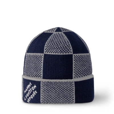 Louis Vuitton Damier Heritage Beanie Navy blue 01