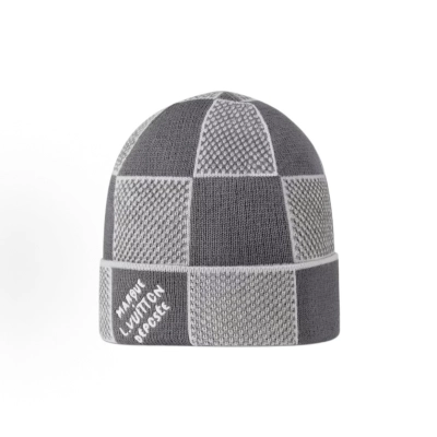 Louis Vuitton LV Damier Heritage Beanie Dark Grey 01
