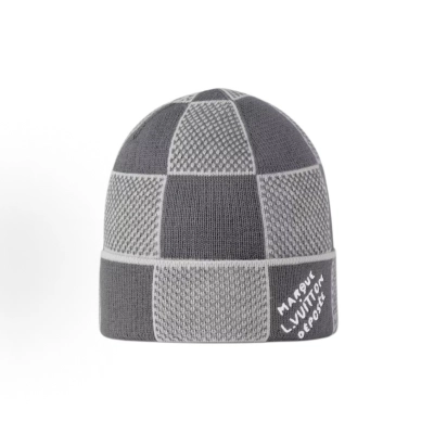 Louis Vuitton LV Damier Heritage Beanie Dark Grey 02