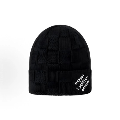 Louis Vuitton LV Damier Snug Beanie Black 02