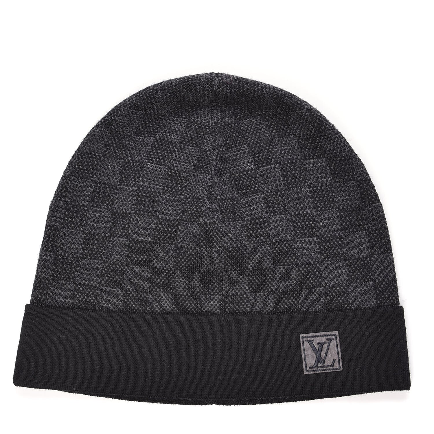 Louis Vuitton Wool Petit Damier Beanie NM Graphite