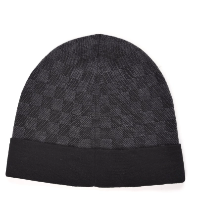 Louis Vuitton Wool Petit Damier Beanie NM Graphite 02