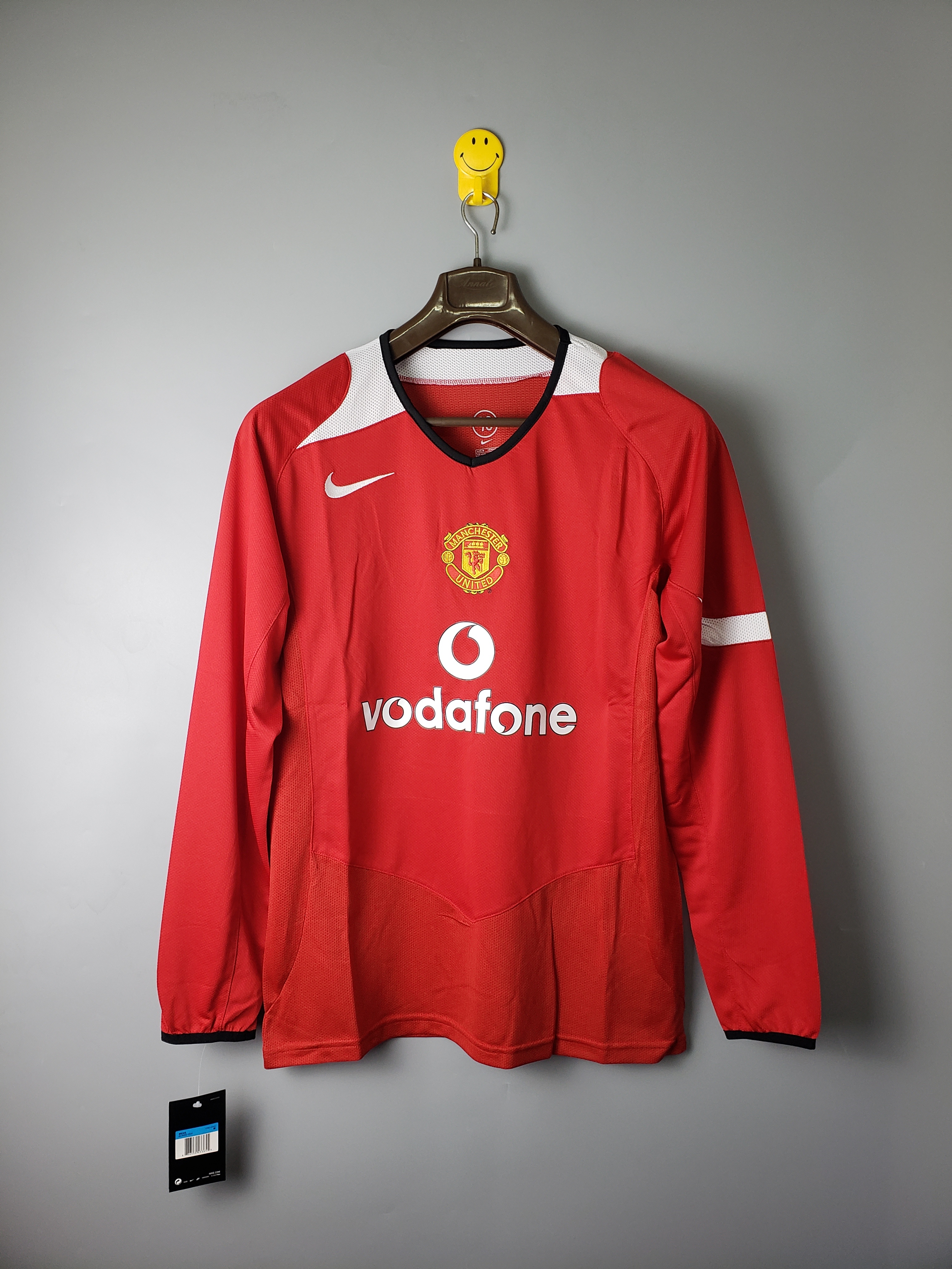 Manchester United 2005 Mens Retro Long Sleeve Home Jersey